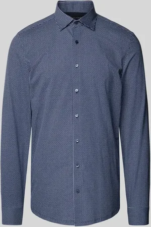 Olymp Slim Fit Businesshemd mit Allover-Muster Modell 
