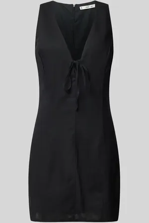 MANGO Leinenkleid mit V-Ausschnitt Modell 