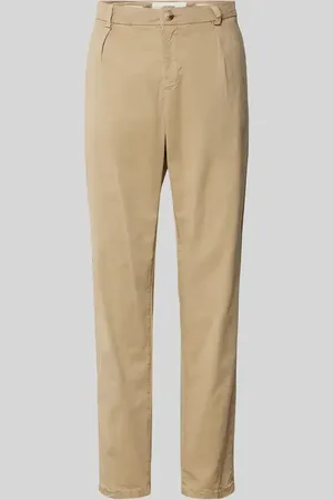 Goldgarn Tapered Fit Bundfaltenhose mit Gürtelschlaufen in , Größe 26
