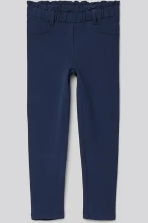 QS by s.Oliver Regular Fit Leggings mit Paperbag-Bund in , Größe 104