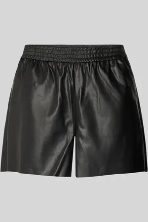 VERO MODA Comfort Fit Shorts aus Kunstleder mit elastischem Bund Modell 