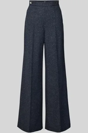 HUGO BOSS Wide Leg Stoffhose mit Bügelfalten Modell 