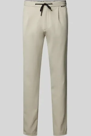 Calvin Klein Tapered Fit Hose mit Bundfalten in , Größe 36/32