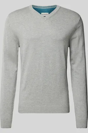 TOM TAILOR Regular Fit Strickpullover mit V-Ausschnitt in , Größe M