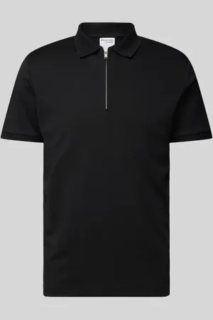 SELECTED Poloshirt mit kurzem Reißverschluss Modell 