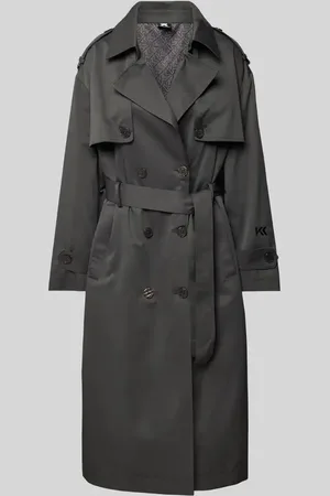 Karo Kauer Trenchcoat mit Bindegürtel in , Größe S
