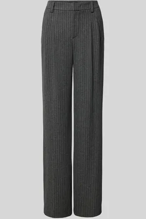 Oui Straight Leg Stoffhose mit Bundfalten in , Größe 40