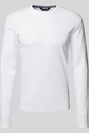 Lindbergh Slim Fit Longsleeve mit geripptem Rundhalsausschnitt in , Größe L