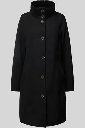 QS by s.Oliver Slim Fit Twillmantel mit Stehkragen und Wollanteil in , Größe 34