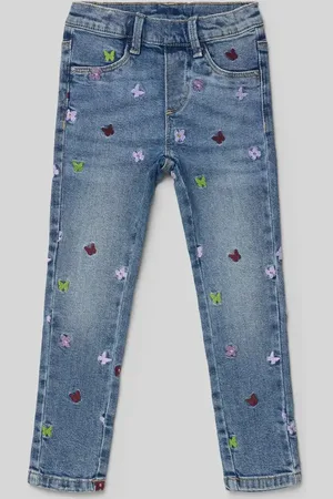 QS by s.Oliver Medium Rise Tapered Fit Jeans mit elastischem Bund in , Größe 110