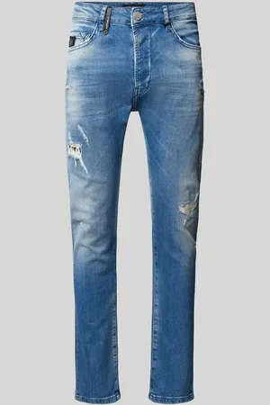 Elias Rumelis Comfort Fit Mid Rise Jeans im Destroyed-Look Modell 