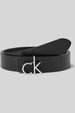 Calvin Klein Gürtel aus Büffelleder mit Label-Detail in , Größe 75