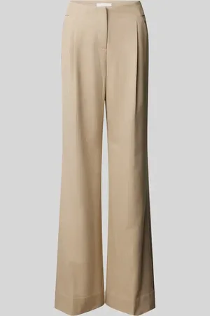 More Wide Leg Bundfaltenhose mit Strukturmuster in , Größe 34