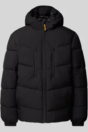 TOM TAILOR Regular Fit Steppjacke mit Kapuze und Label-Stitching in , Größe M