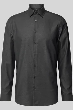 Jake*s Slim Fit Businesshemd mit Knopfleiste in , Größe 39/40