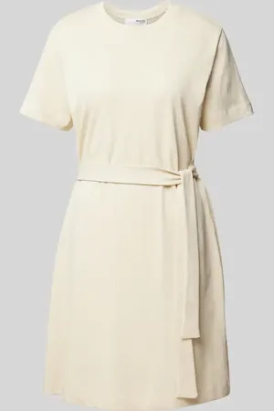 SELECTED Knielanges T-Shirt-Kleid mit Bindegürtel Modell 