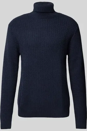 SELECTED Rollkragenpullover mit Strukturmuster Modell 