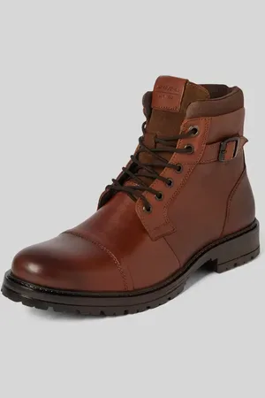 JACK & JONES Lederboots mit Dornschließe Modell 
