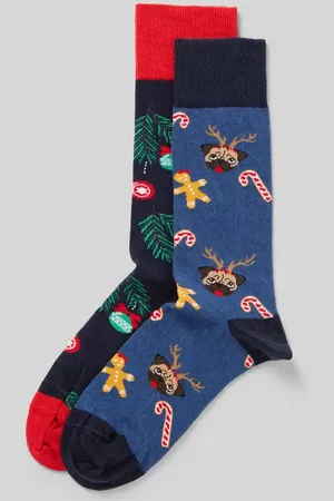 Christian Berg Socken mit Motiv-Stitching im 2er-Pack in , Größe 39/42