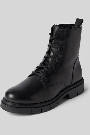 Tamaris Schnürboots aus Leder mit Ziernähten in , Größe 39