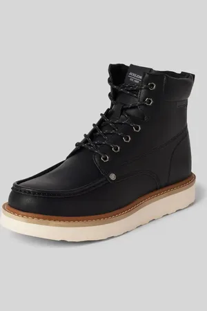 JACK & JONES Schnürboots mit Label-Details Modell 