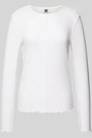 Karo Kauer Longsleeve mit Muschelsaum in , Größe XS