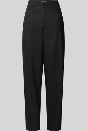 Emporio Armani Straight Leg Wollhose mit Eingrifftaschen in , Größe 42