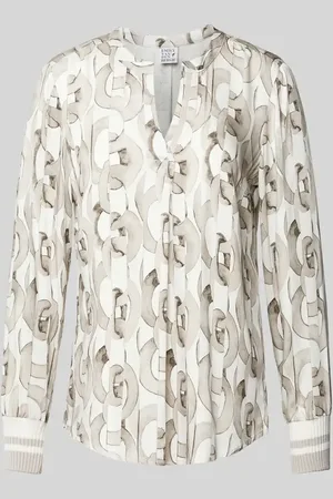 Emily van den Bergh Regular Fit Bluse mit Tunikakragen in , Größe 34