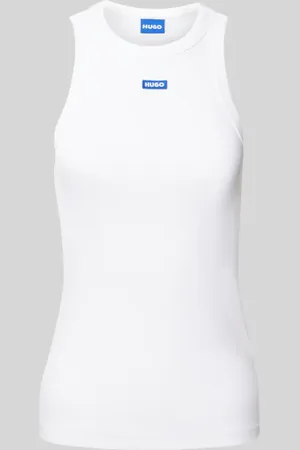 Hugo Blue Tanktop mit Label-Detail in , Größe L