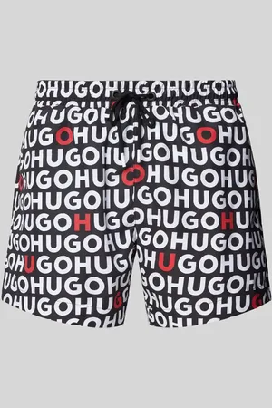 HUGO BOSS Regular Fit Badehose mit Label-Print Modell 