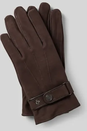 Eem Handschuhe aus Rindsnubuk mit Ziernähten in , Größe M