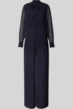 Comma, Jumpsuit mit semitransparenten Ärmeln in , Größe 40
