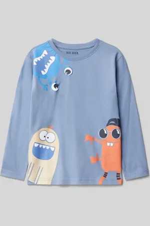 Blue Seven Longsleeve mit geripptem Rundhalsausschnitt in , Größe 92