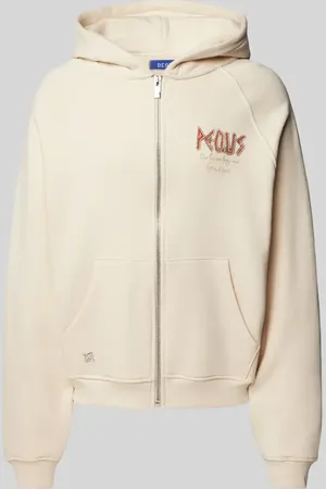 PEQUS Sweatjacke mit Label-Print Modell 