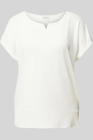 TOM TAILOR Regular Fit T-Shirt aus Materialmix in , Größe M