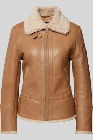 Cabrini Regular Fit Lederjacke aus Lammnappa mit Umlegekragen in , Größe 42