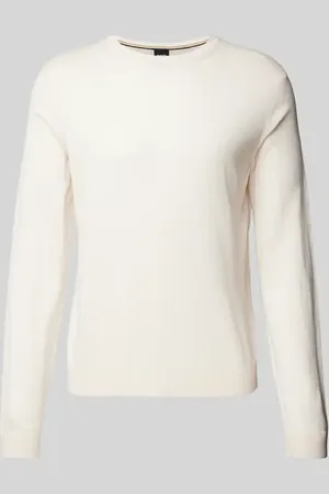 HUGO BOSS Wollpullover aus Schurwolle mit Label-Detail Modell 