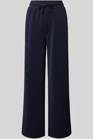 QS by s.Oliver Regular Fit Trackpants aus Scuba mit Label-Tape in , Größe 46
