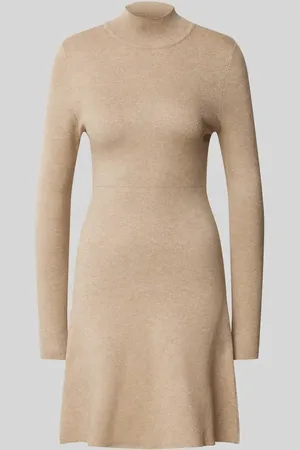 VERO MODA Tailliertes Strickkleid mit geripptem Mock-Neck Modell 