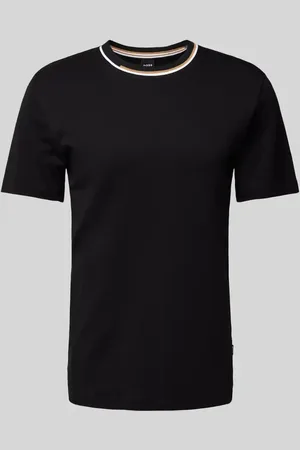 HUGO BOSS T-Shirt mit geripptem Rundhalsausschnitt Modell 