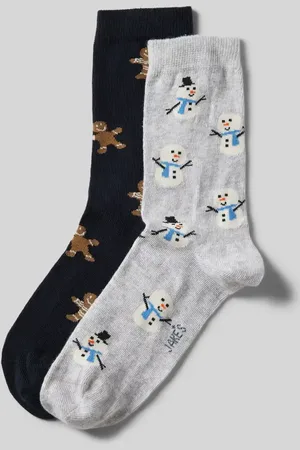 Jake*s Socken mit Motiv-Stitching in , Größe 39-42