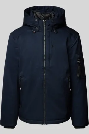 TOM TAILOR Gepolsterte Jacke mit abnehmbarer Kapuze in Jeansoptik in , Größe L