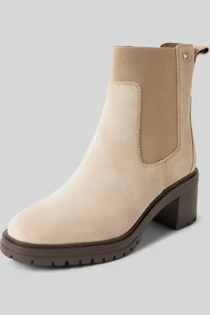 Tommy Hilfiger Lederboots mit Logo-Applikation in , Größe 38