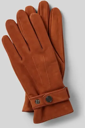 Eem Handschuhe aus Rindsnubuk mit Ziernähten in , Größe M