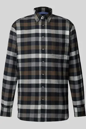 Christian Berg Regular Fit Flanellhemd mit Button-Down-Kragen in , Größe S