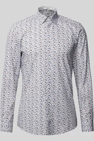 Olymp Slim Fit Businesshemd mit Allover-Muster in , Größe 39
