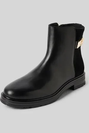 Tommy Hilfiger Lederboots mit Label-Applikation in , Größe 36