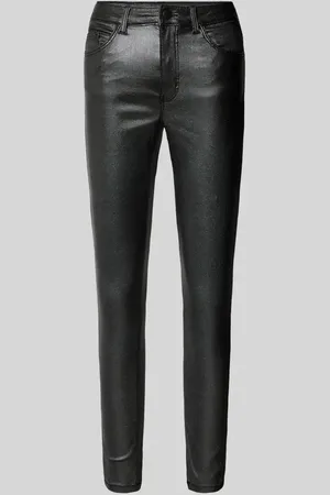 VILA Skinny Fit Jeans mit Glitter-Effekt Modell 