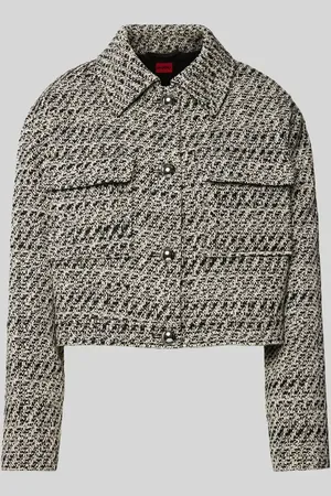 HUGO BOSS Cropped Blazer in Bouclé-Optik Modell 