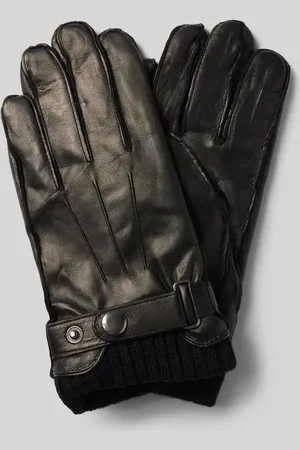 Eem Lederhandschuhe mit verstellbarem Verschluss in , Größe M